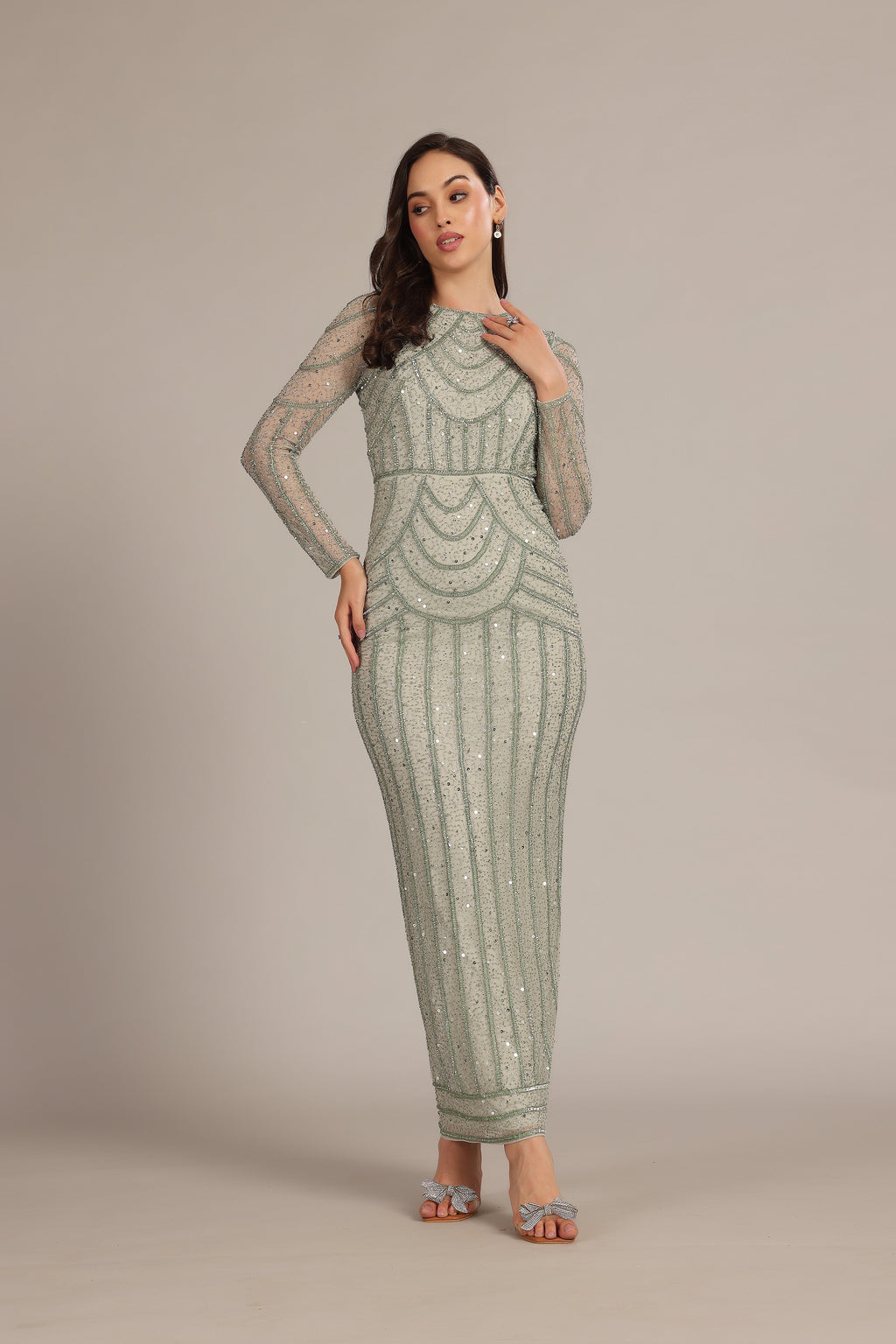 Ellis Maxi Dress in Sage Green
