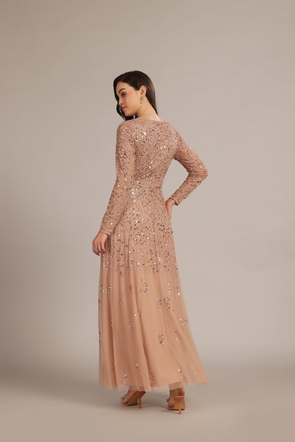 Sylvia Maxi Dress in Mink