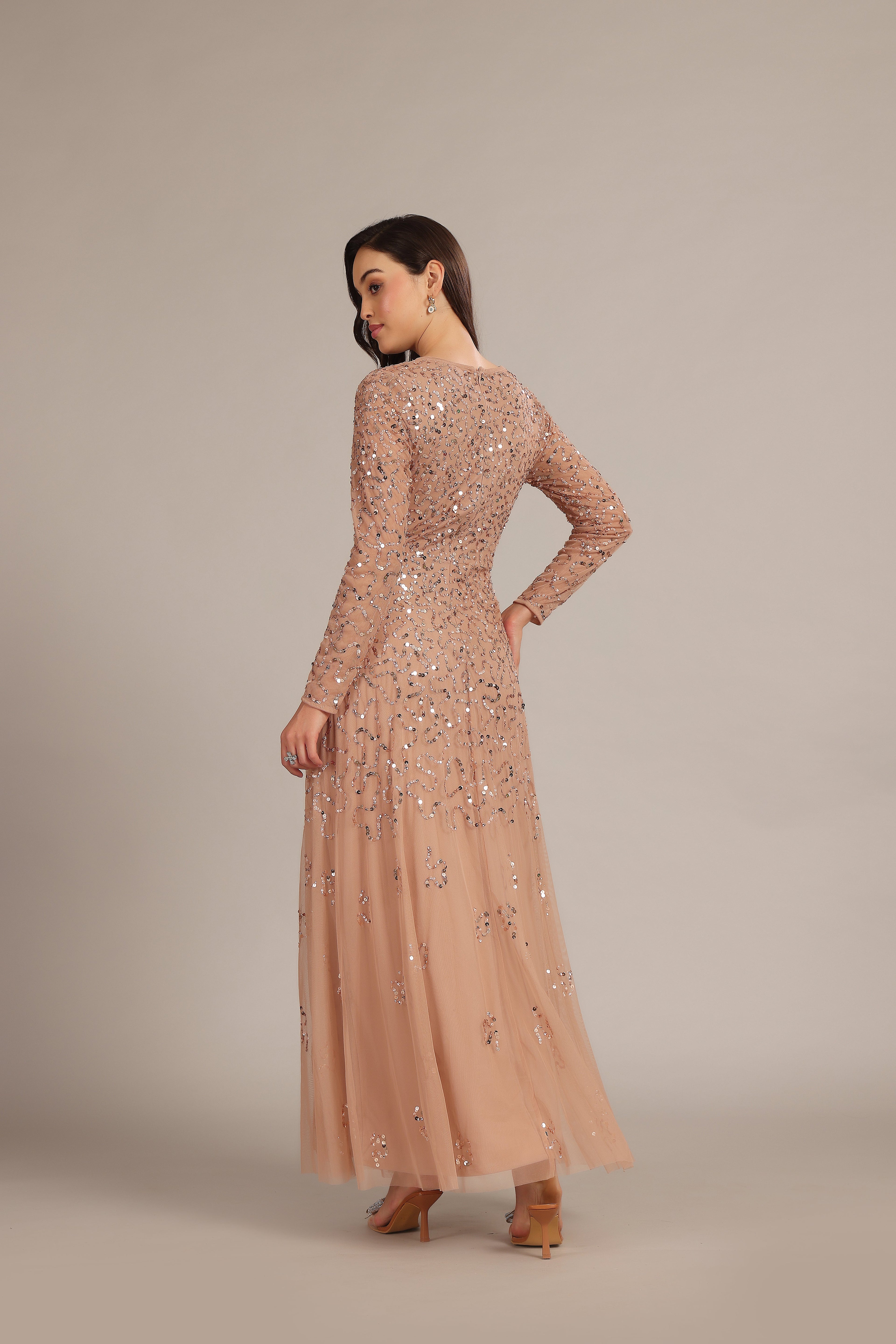 Sylvia Maxi Dress in Mink