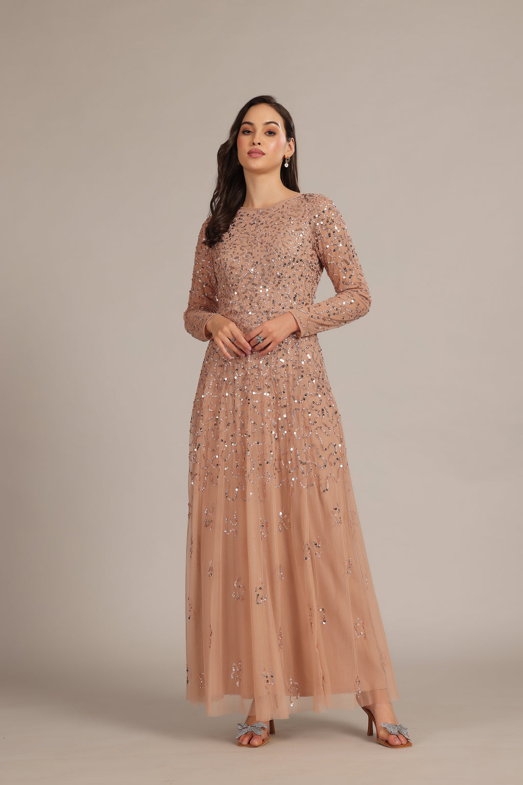 Sylvia Maxi Dress in Mink