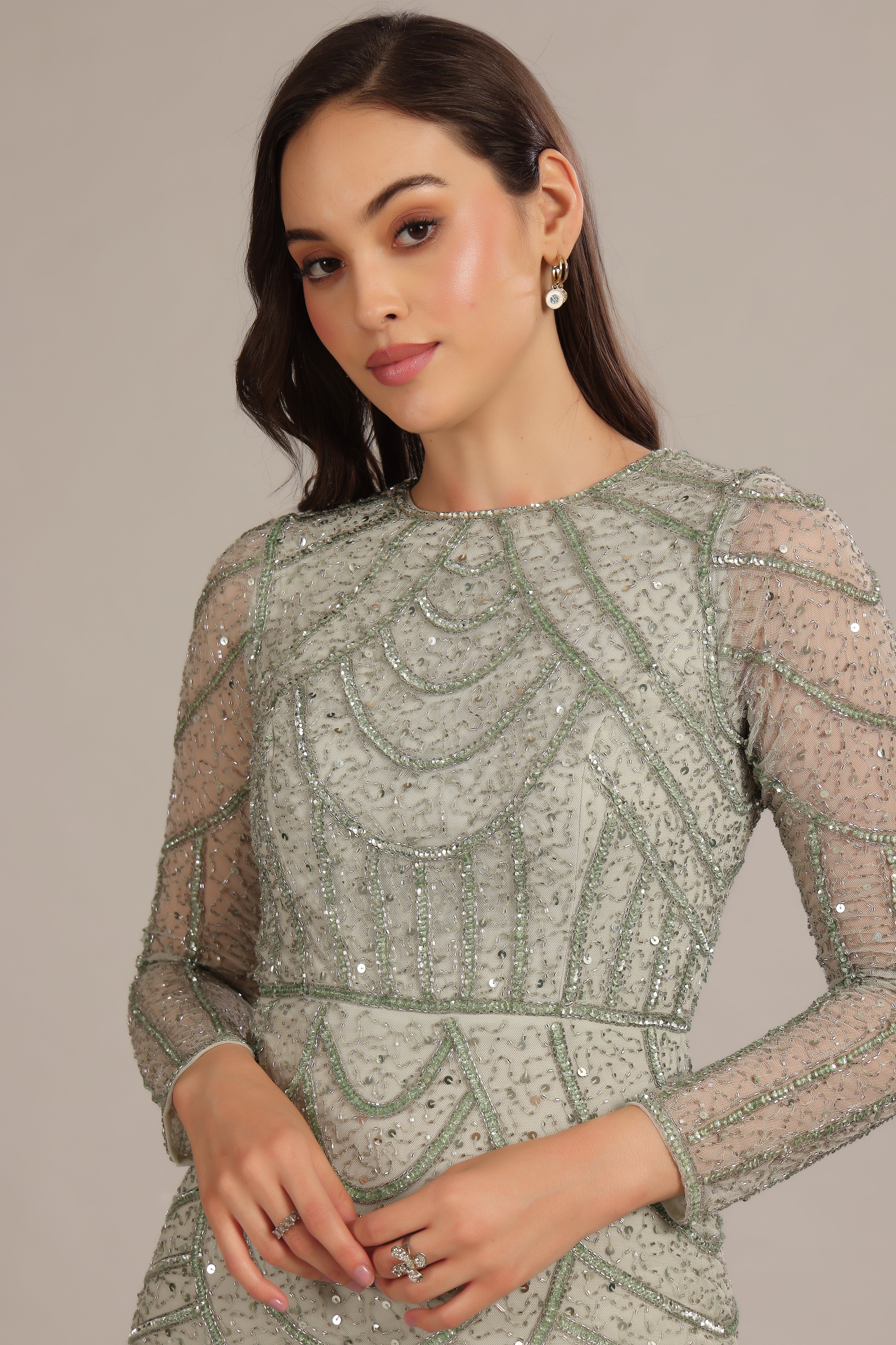 Ellis Maxi Dress in Sage Green