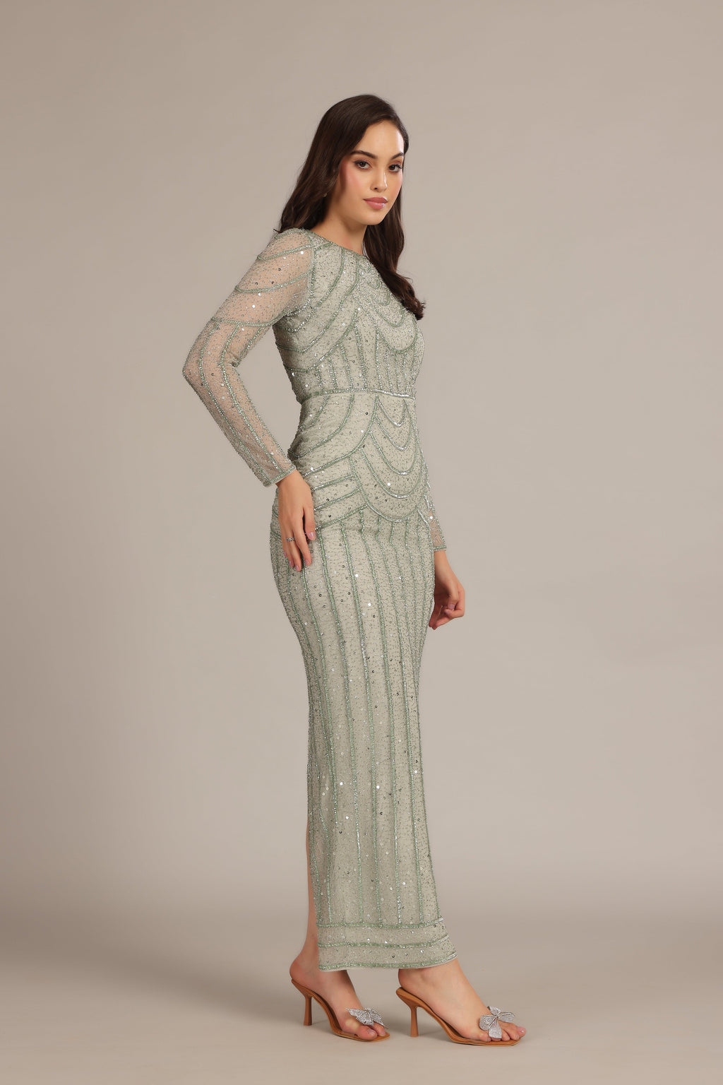 Ellis Maxi Dress in Sage Green