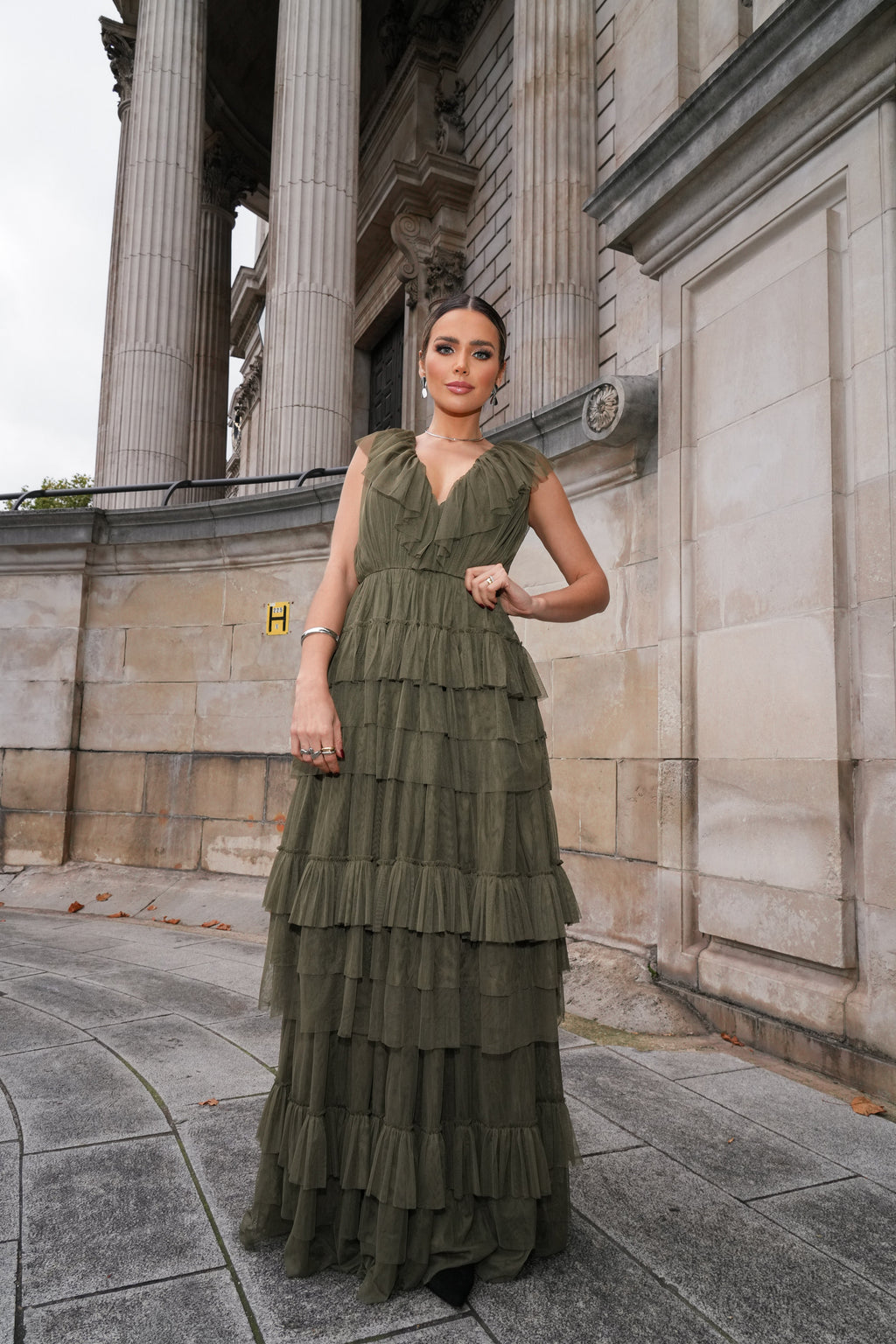 Alexandra Maxi Dress in Deep Olive