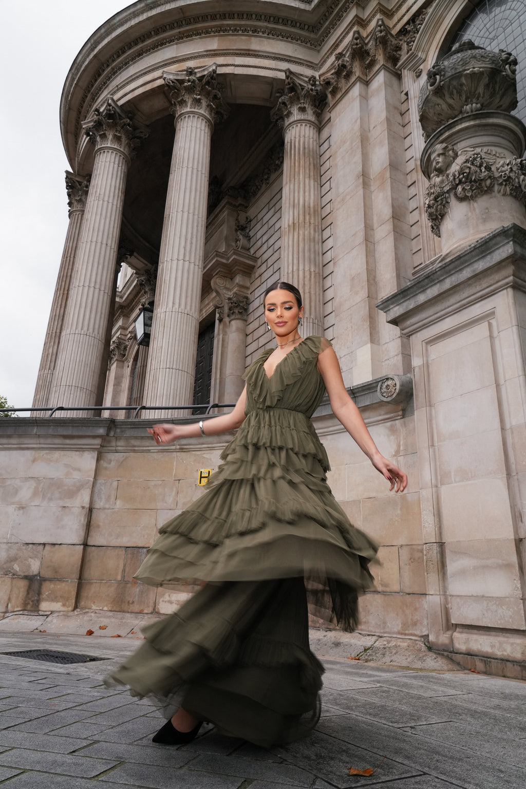 Alexandra Maxi Dress in Deep Olive