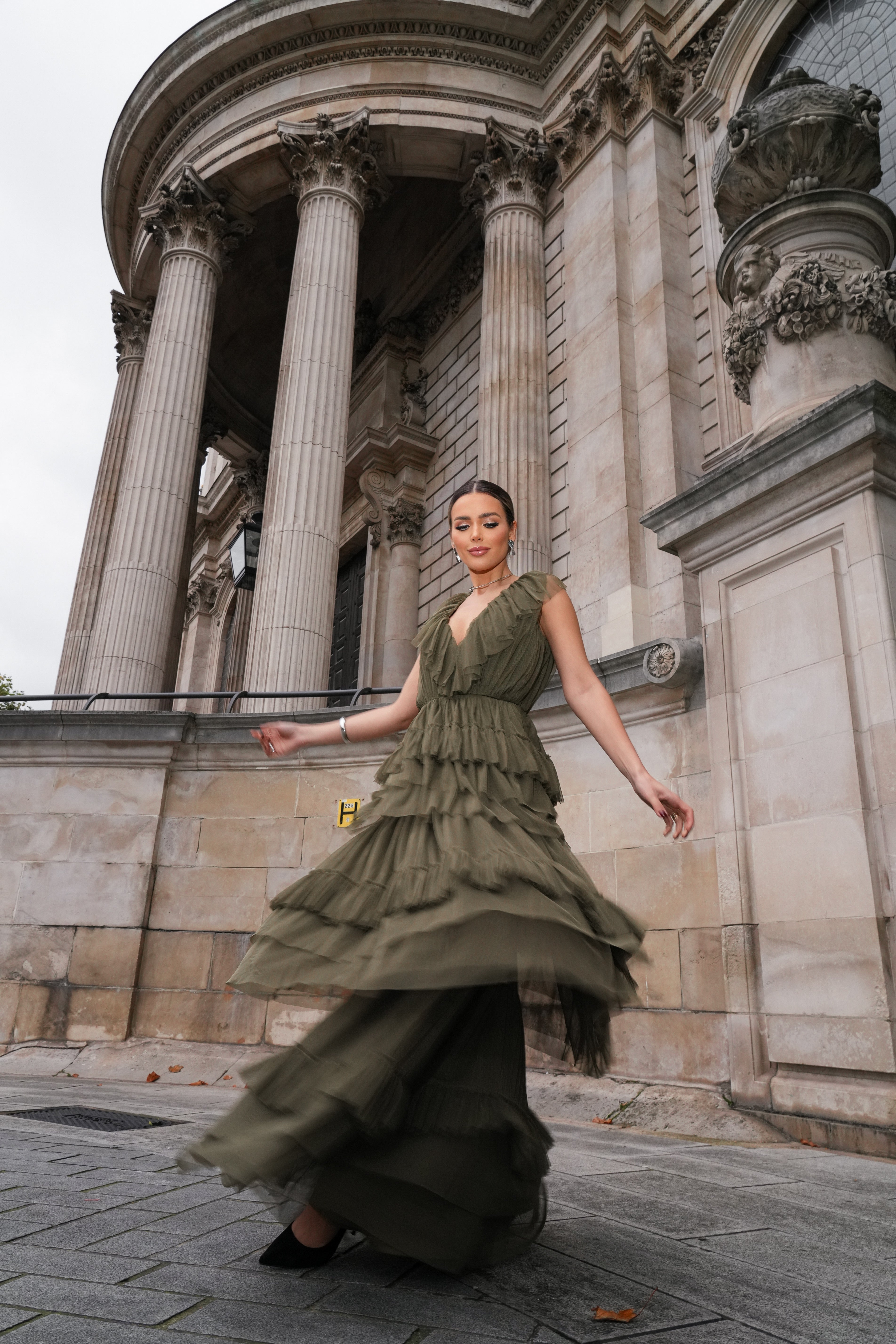 Alexandra Maxi Dress in Deep Olive