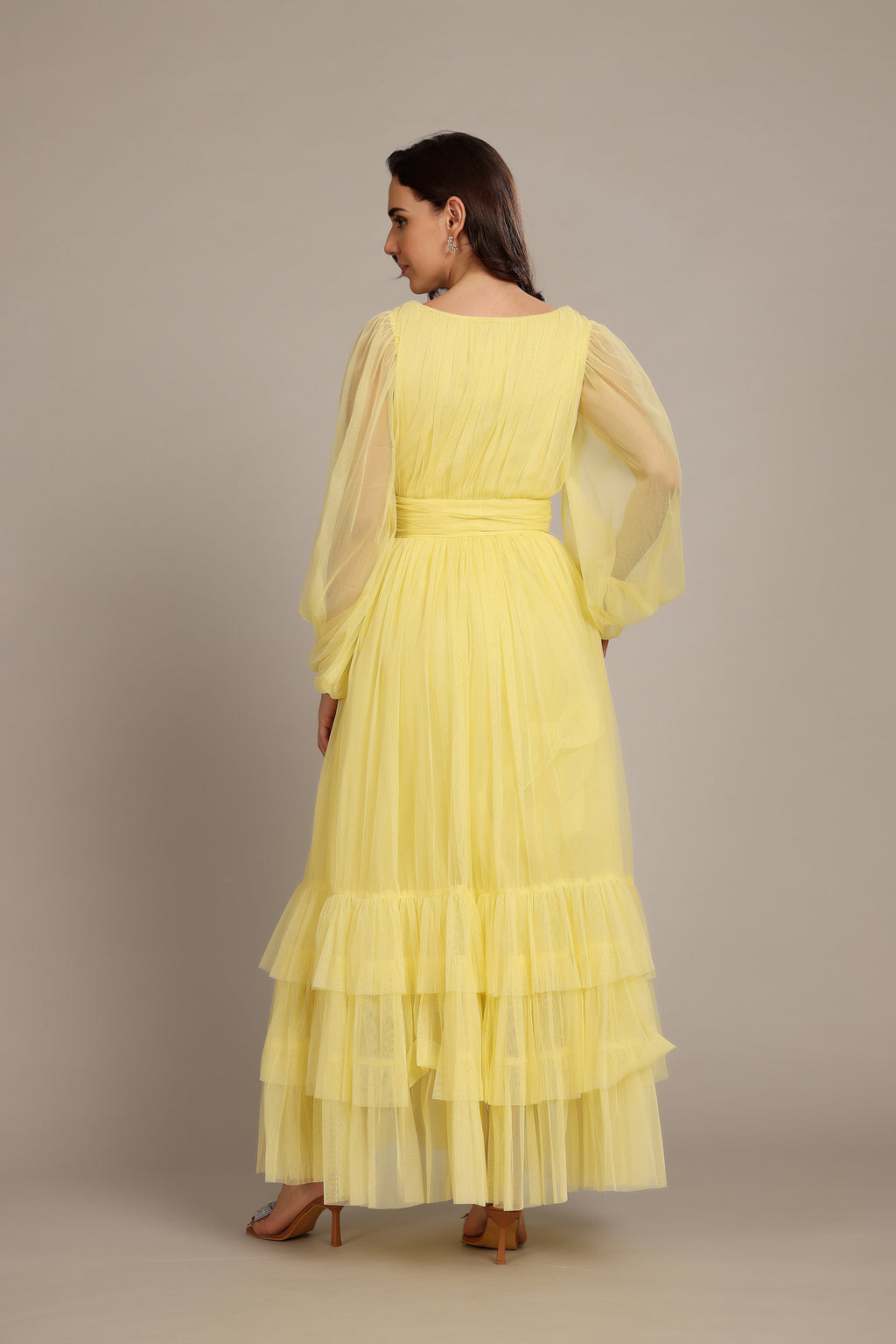 Madison Long Sleeve Maxi Dress in Buttercup