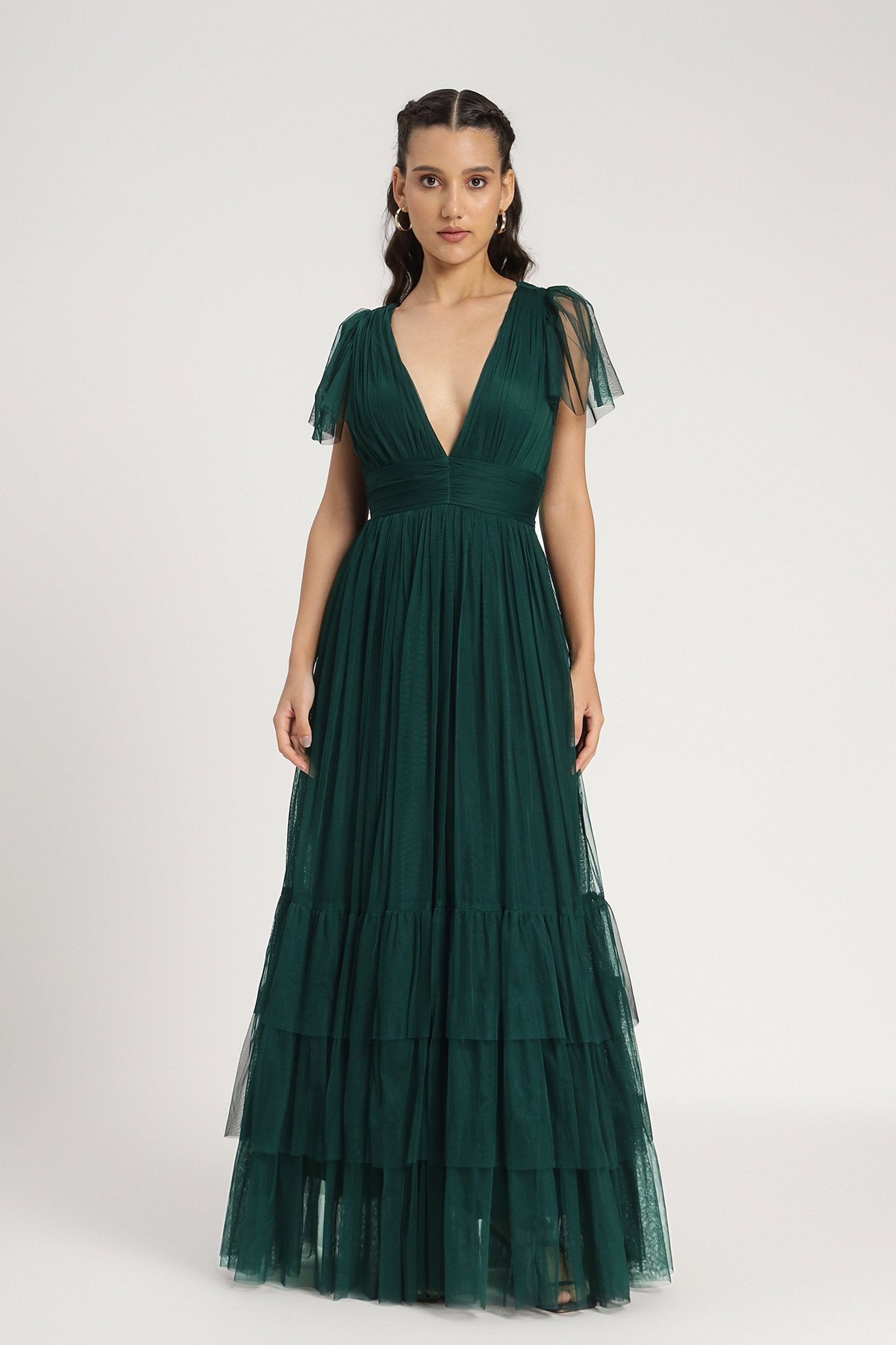 Madison Maxi Dress in Forest Green