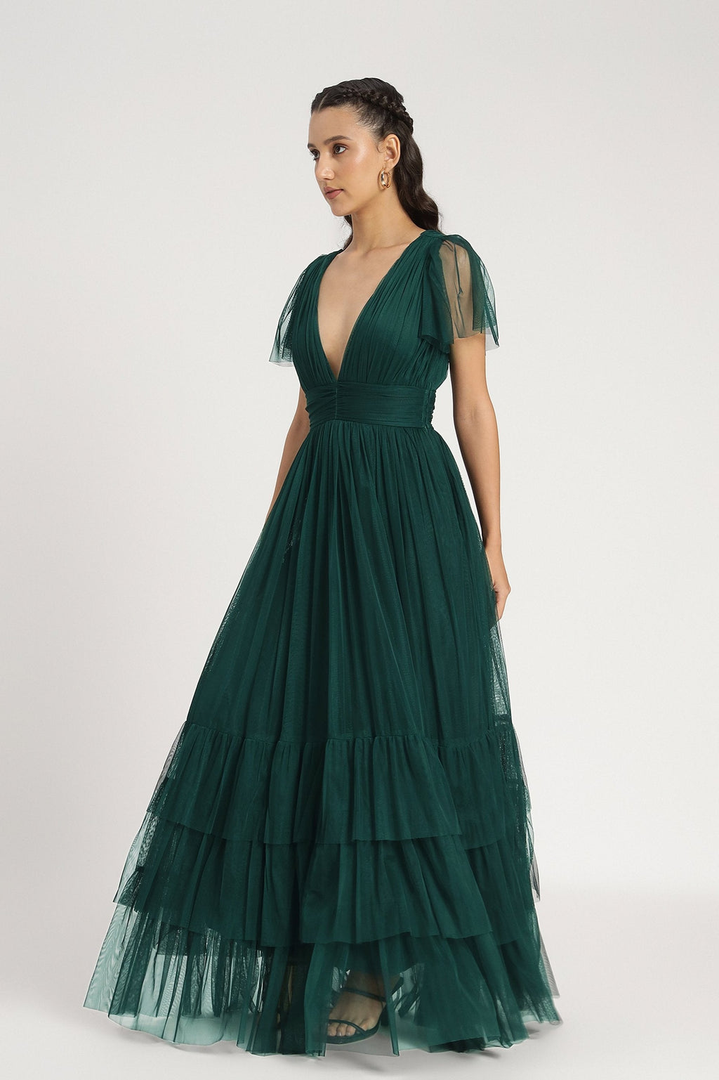 Madison Maxi Dress in Forest Green