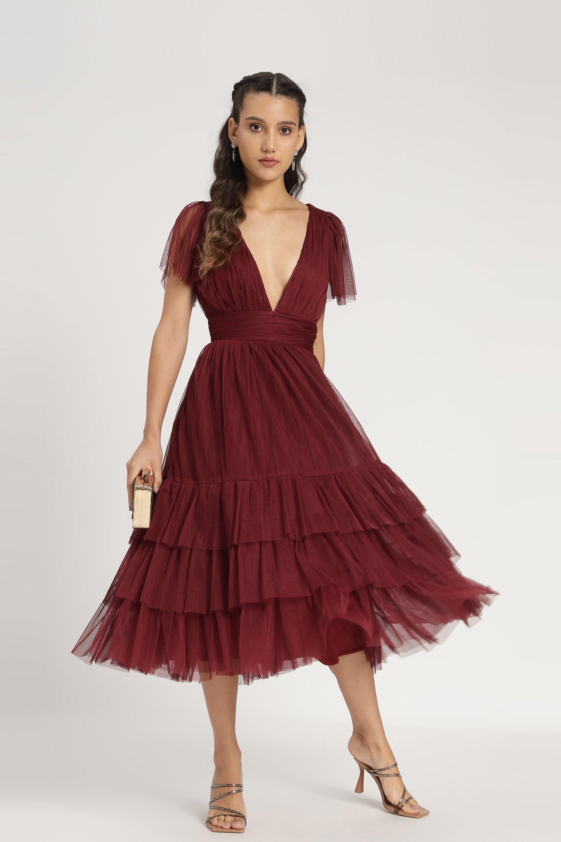 Madison Burgundy Bridesmaid Dress