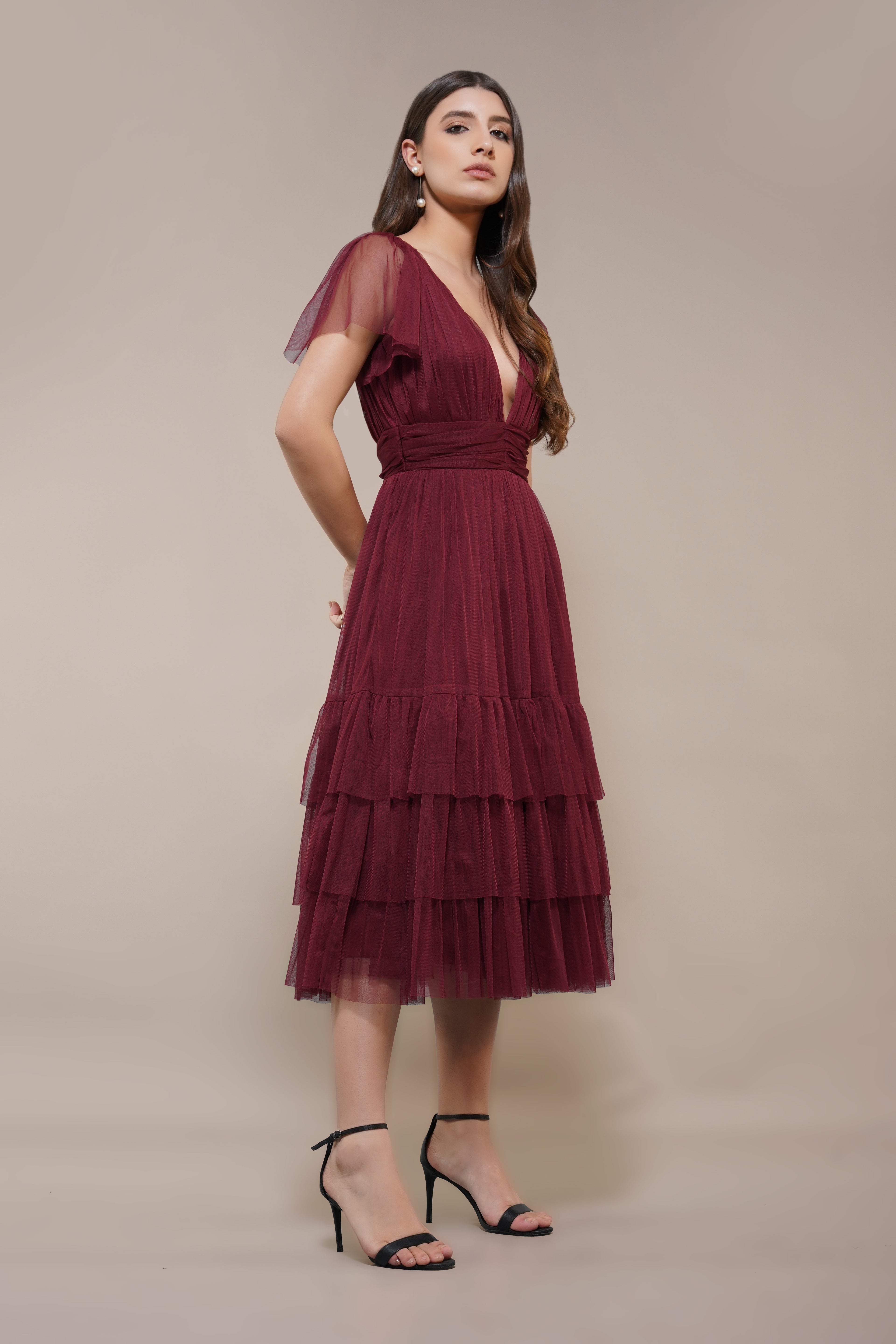 Madison Burgundy Bridesmaid Dress