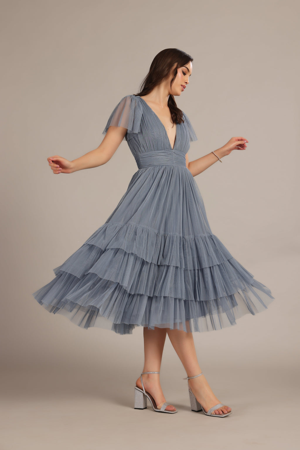 Madison Dusty Blue Bridesmaid Dress