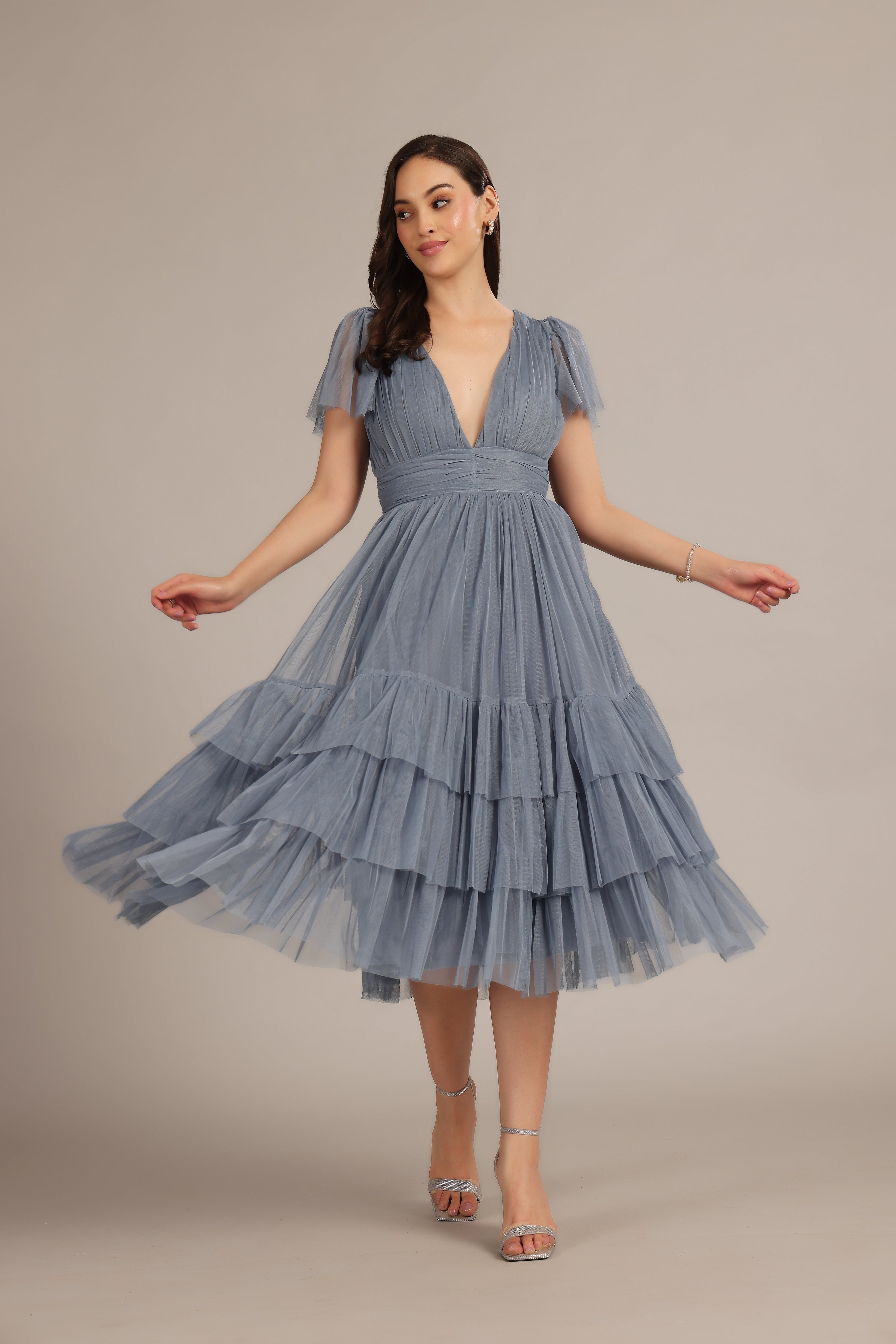 Madison Dusty Blue Bridesmaid Dress