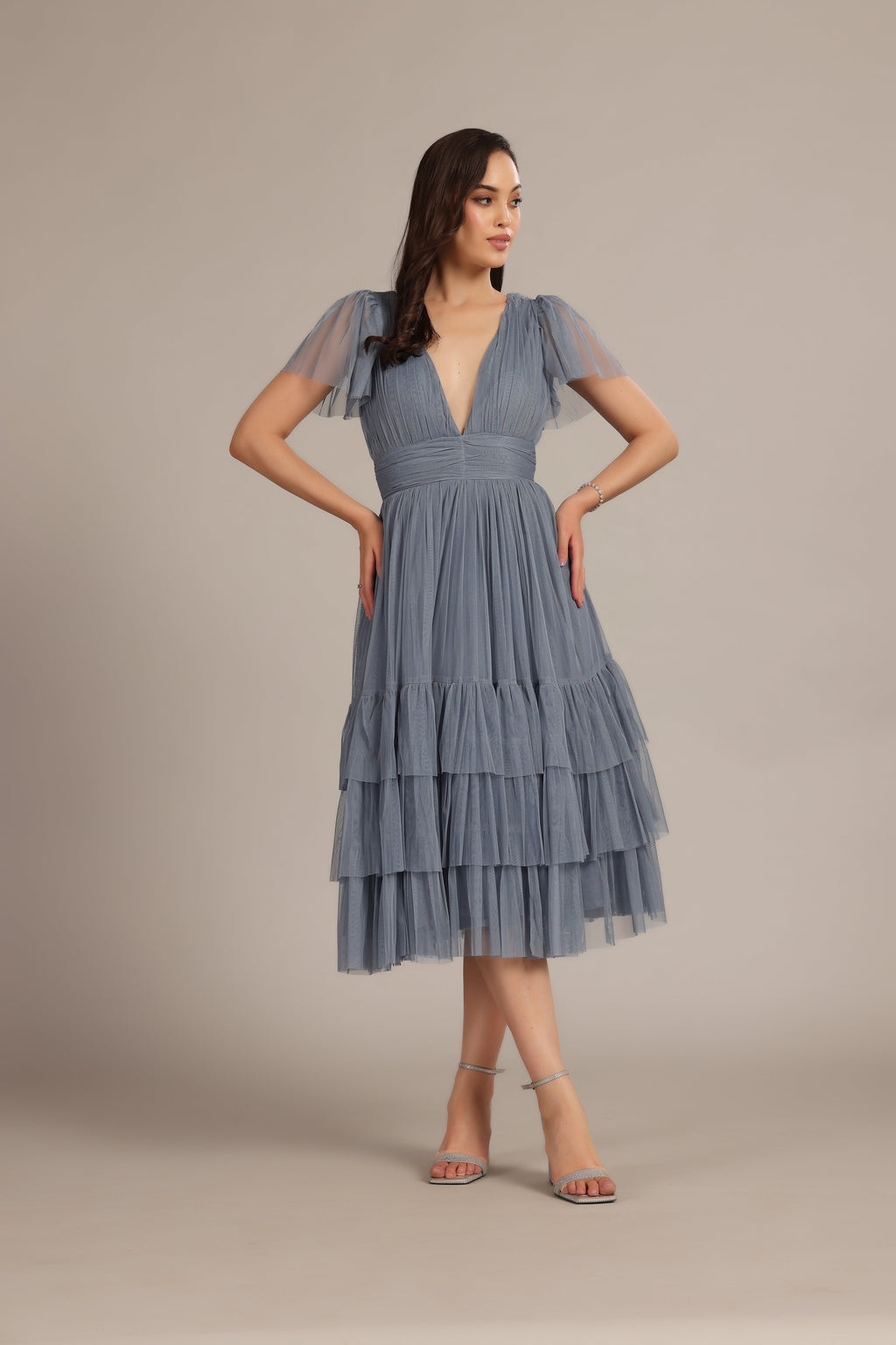 Madison Dusty Blue Bridesmaid Dress