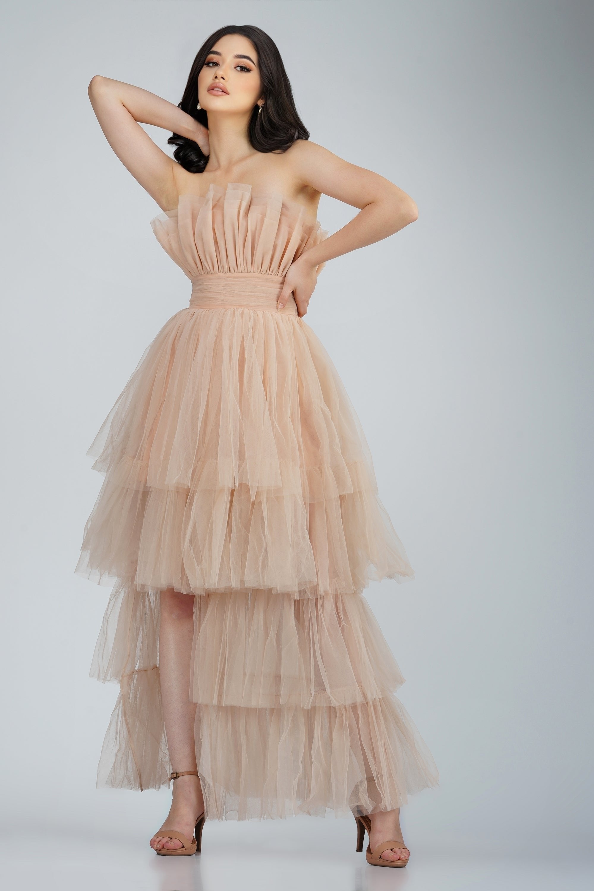 Nelita Maxi Dress in Neutral