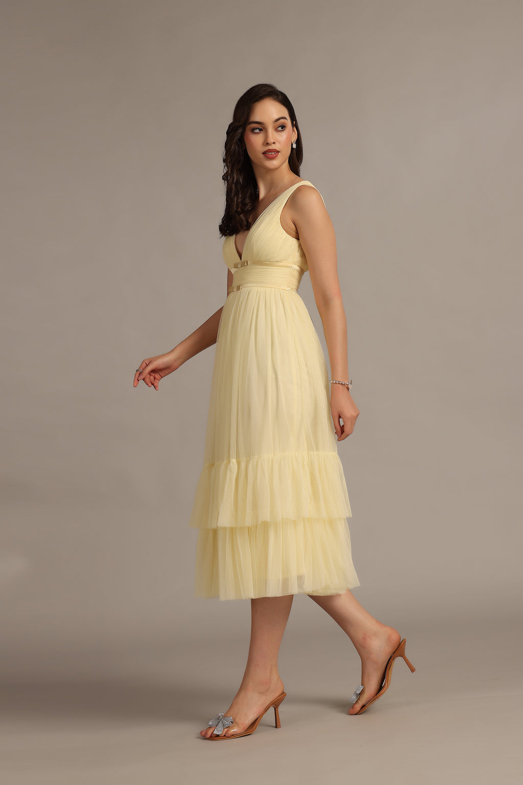 Nymeria Midi Dress in Buttercup