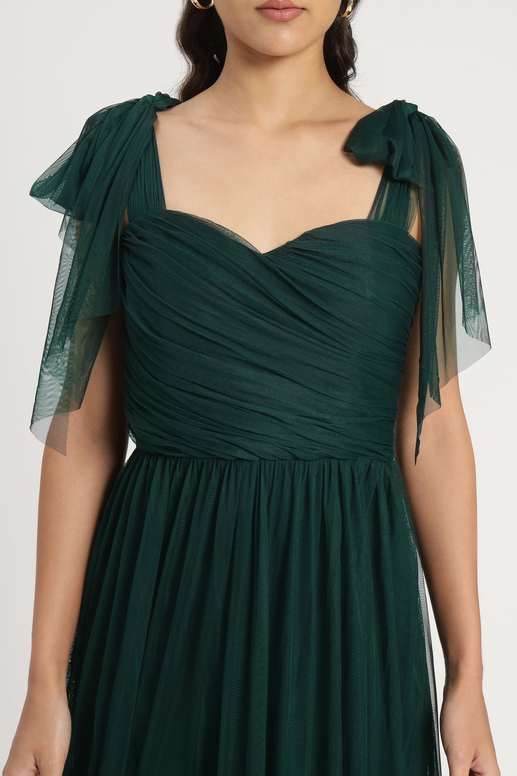 Ollie Midi Dress in Emerald Green
