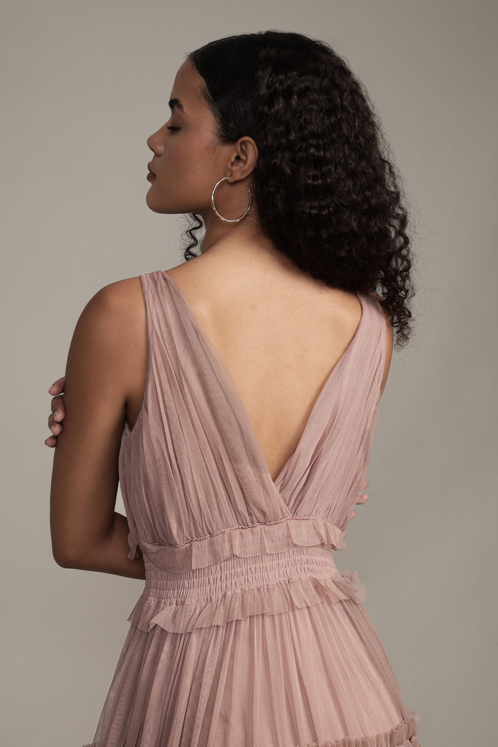 Luna Maxi Dress in Taupe