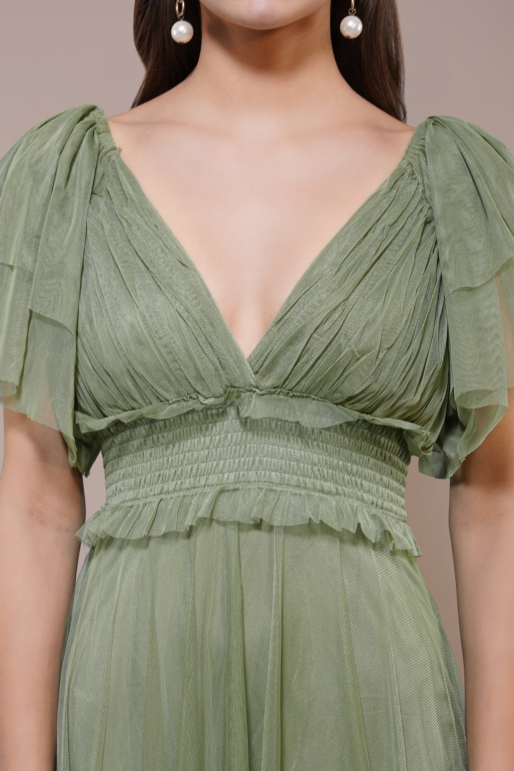 Shelby Maxi Dress in Soft Olive