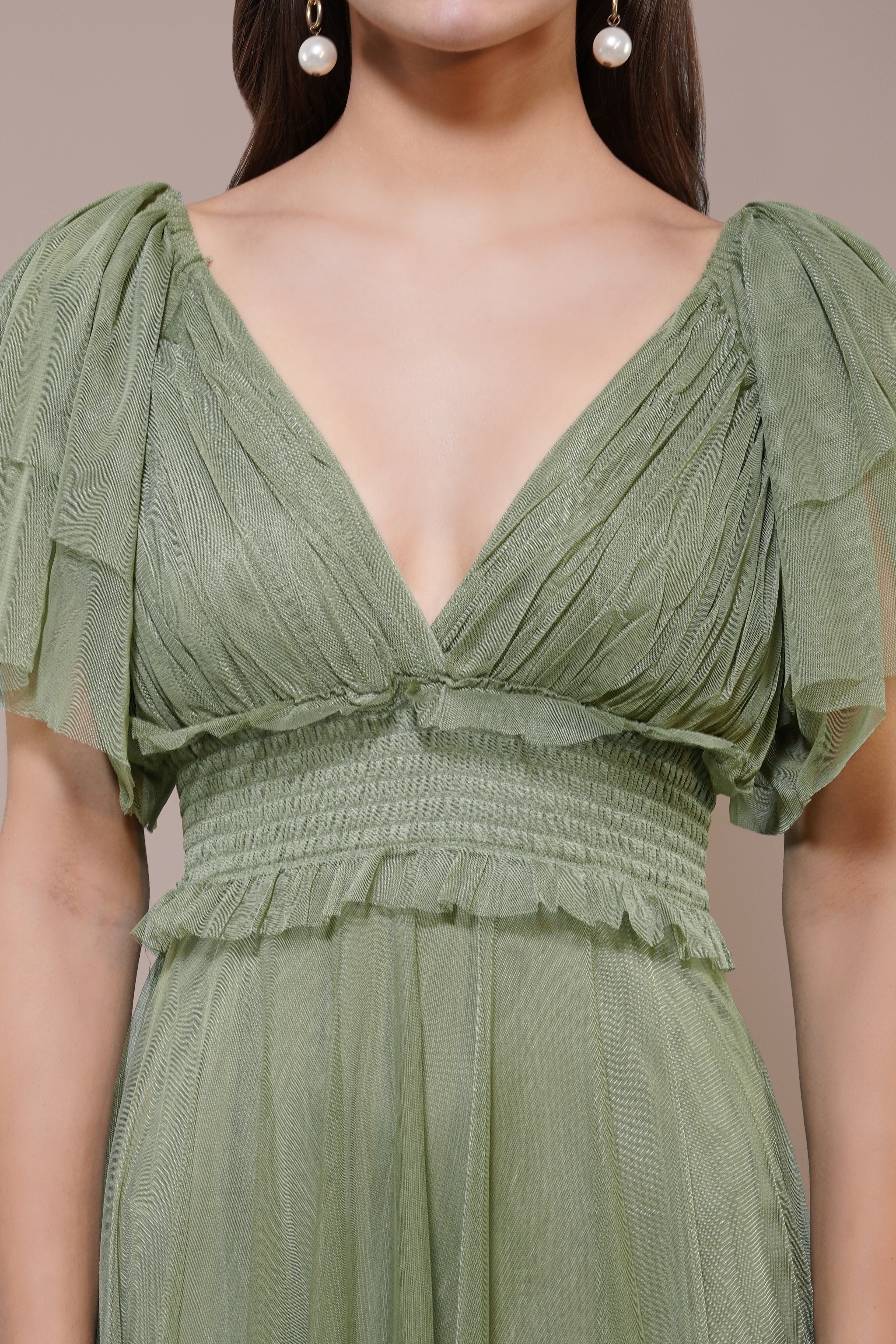 Shelby Maxi Dress in Soft Olive