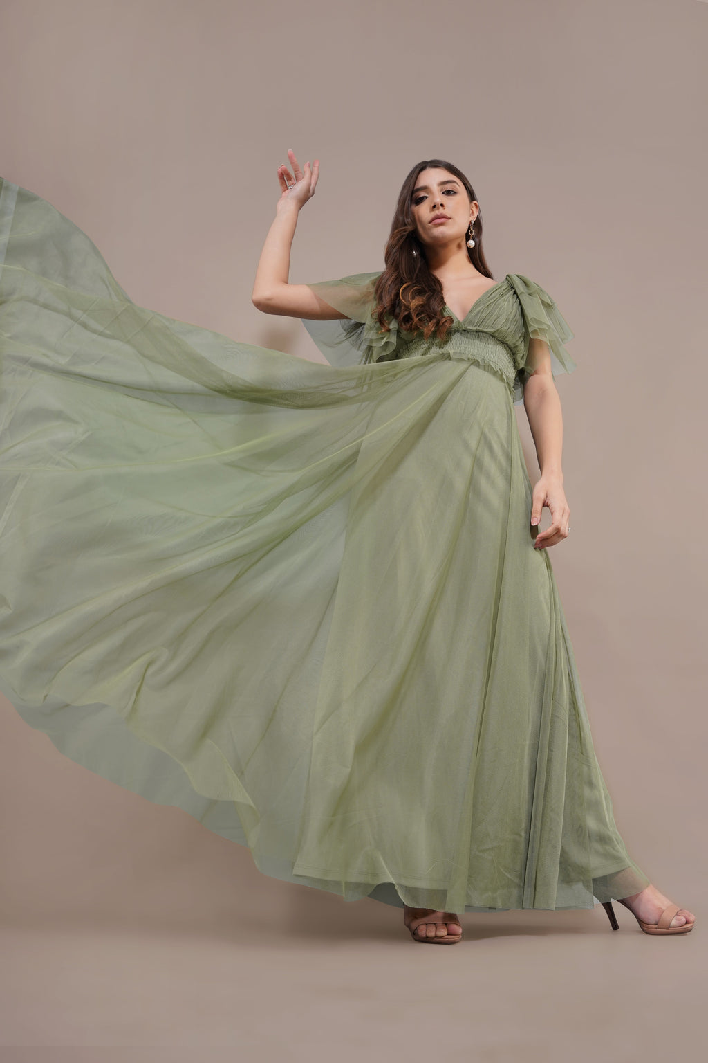 Shelby Maxi Dress in Soft Olive