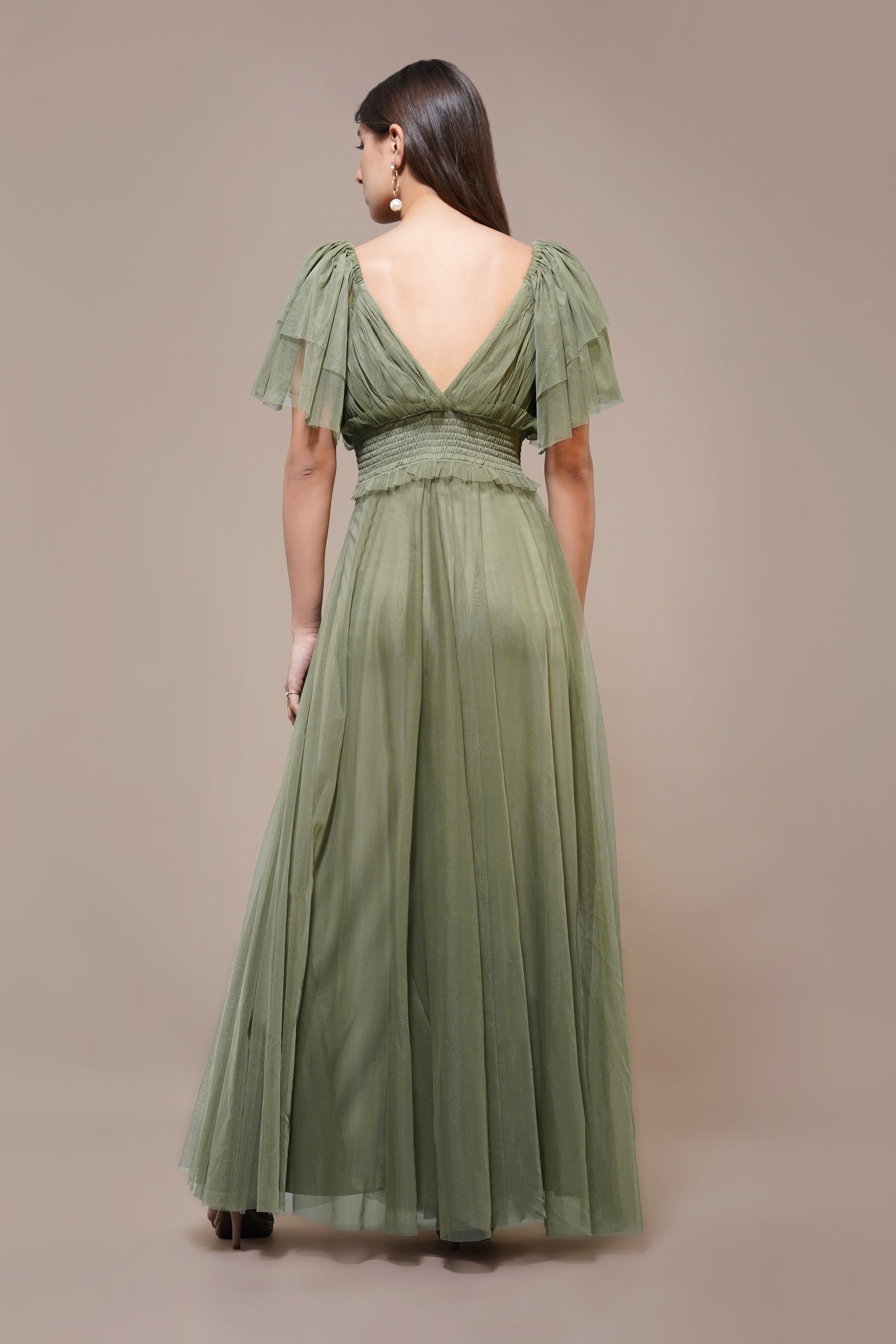 Shelby Maxi Dress in Soft Olive