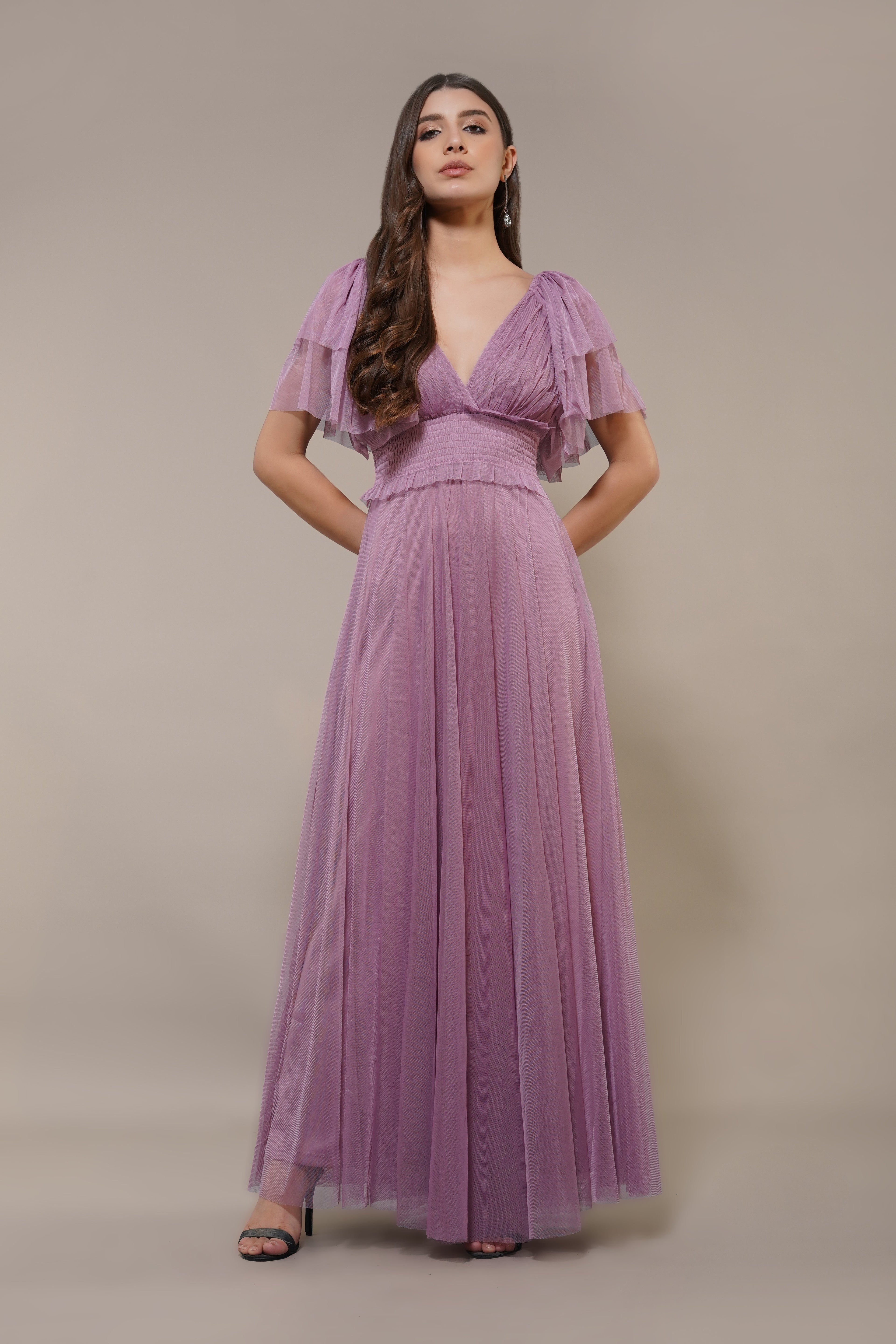 Shelby Maxi Dress in Dusty Lilac