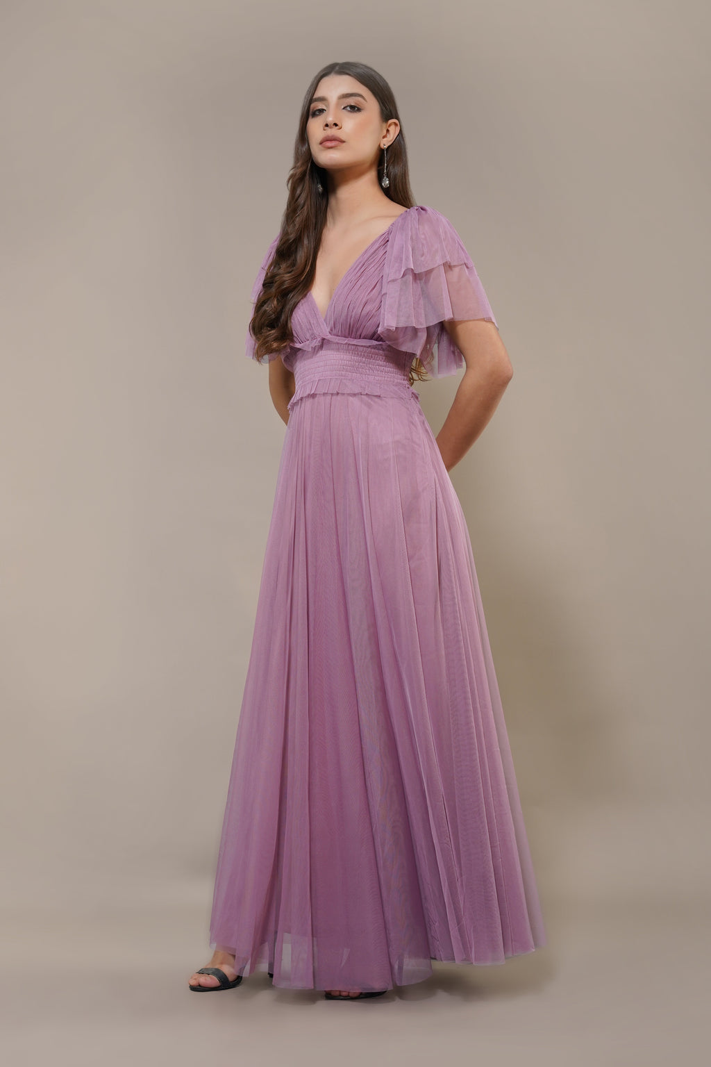 Shelby Maxi Dress in Dusty Lilac
