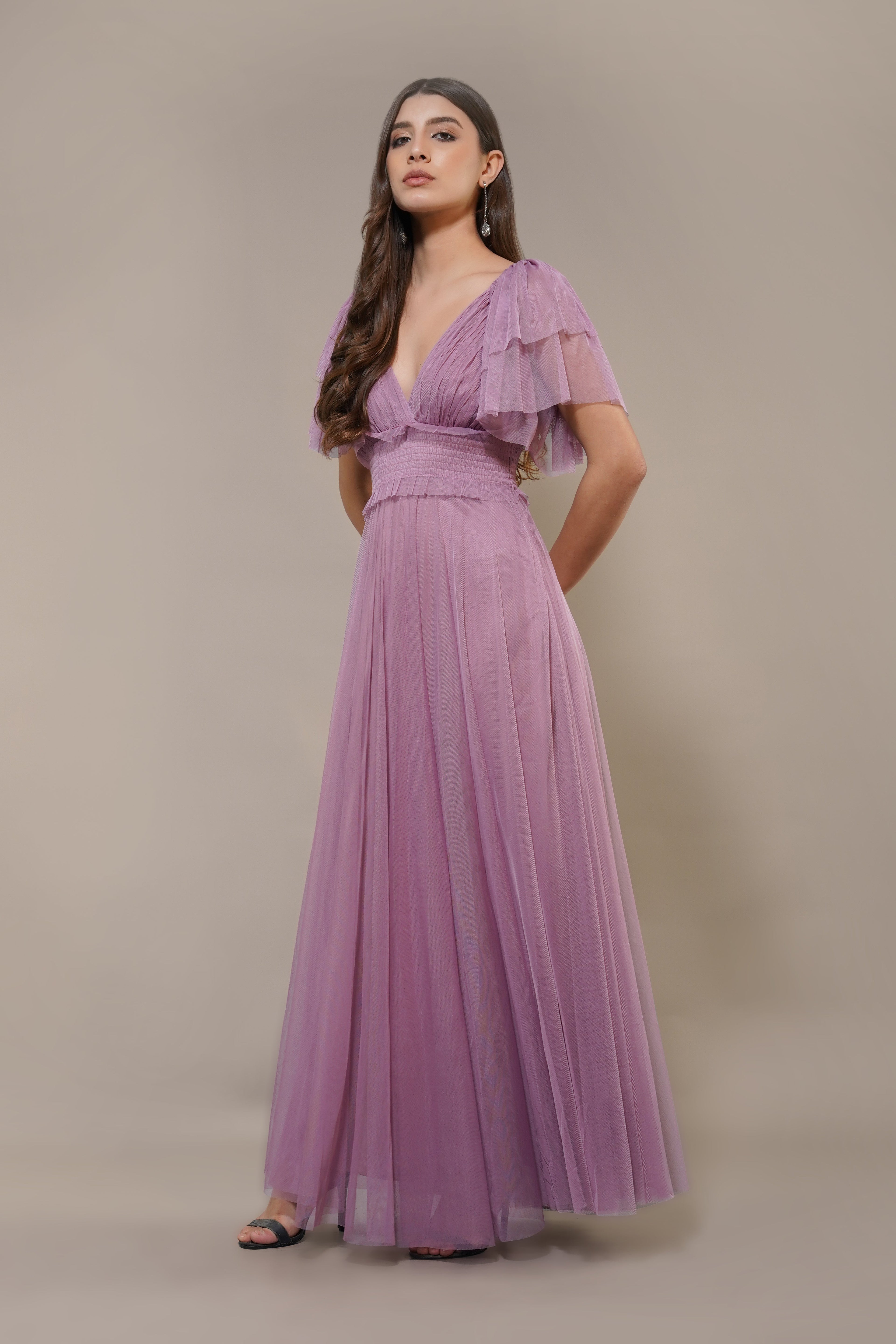 Shelby Maxi Dress in Dusty Lilac
