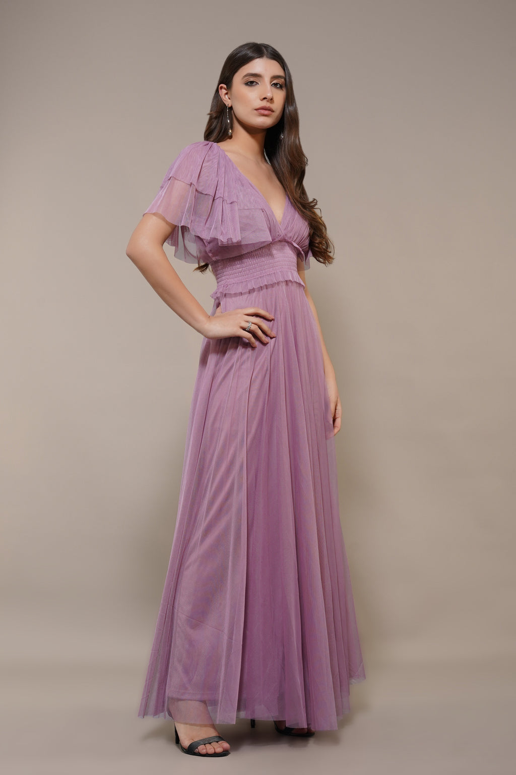 Shelby Maxi Dress in Dusty Lilac