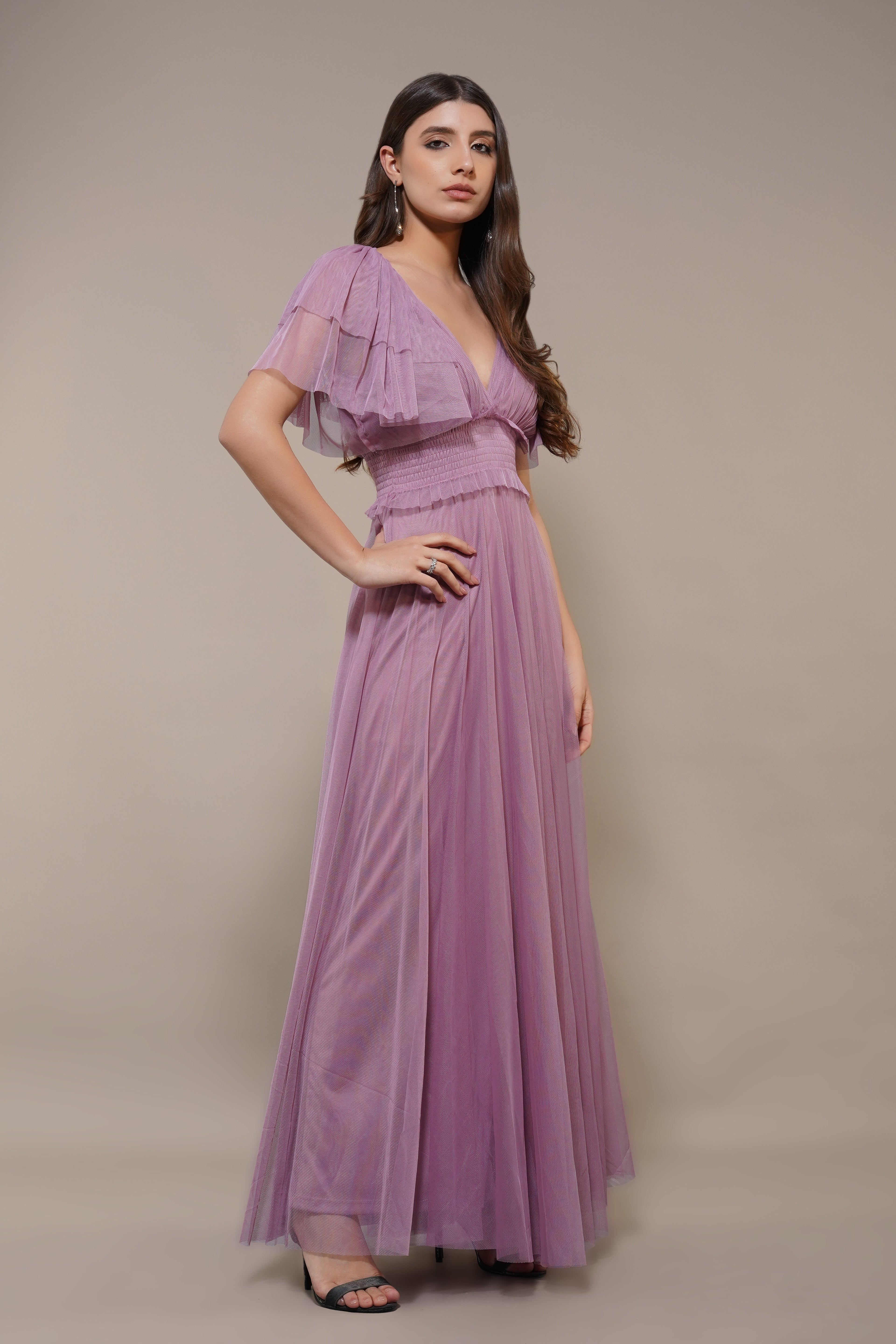 Shelby Maxi Dress in Dusty Lilac