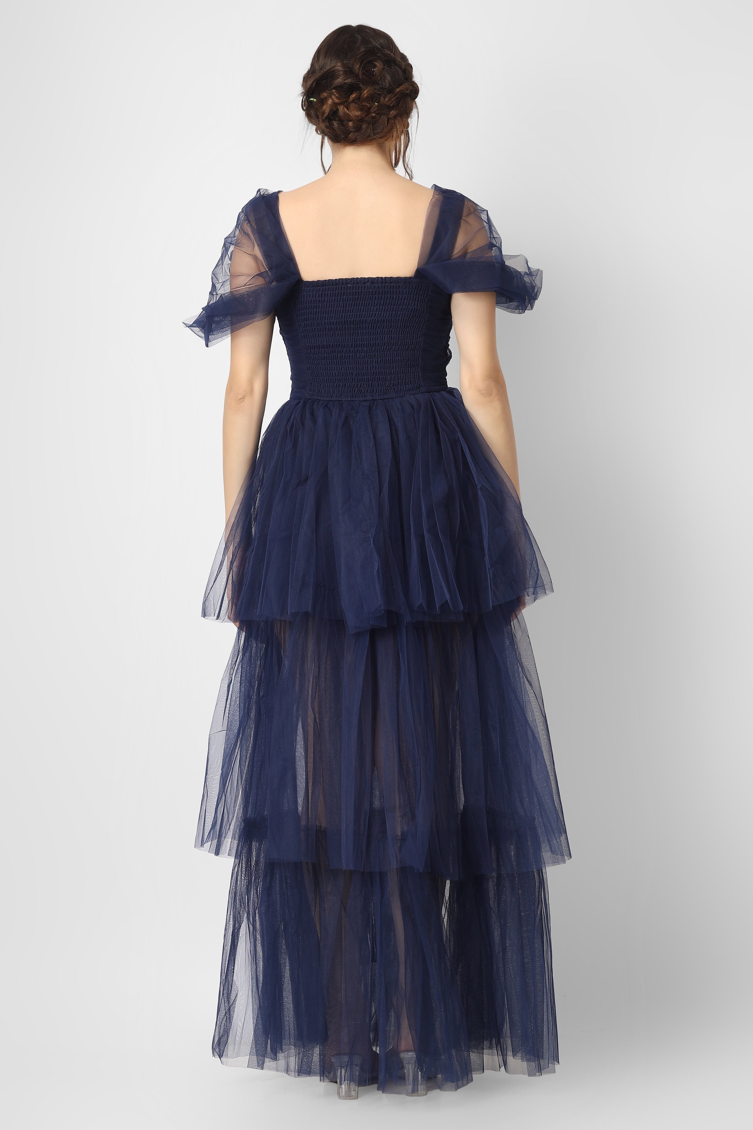Sydney Galactic Cobalt Tulle Maxi Dress