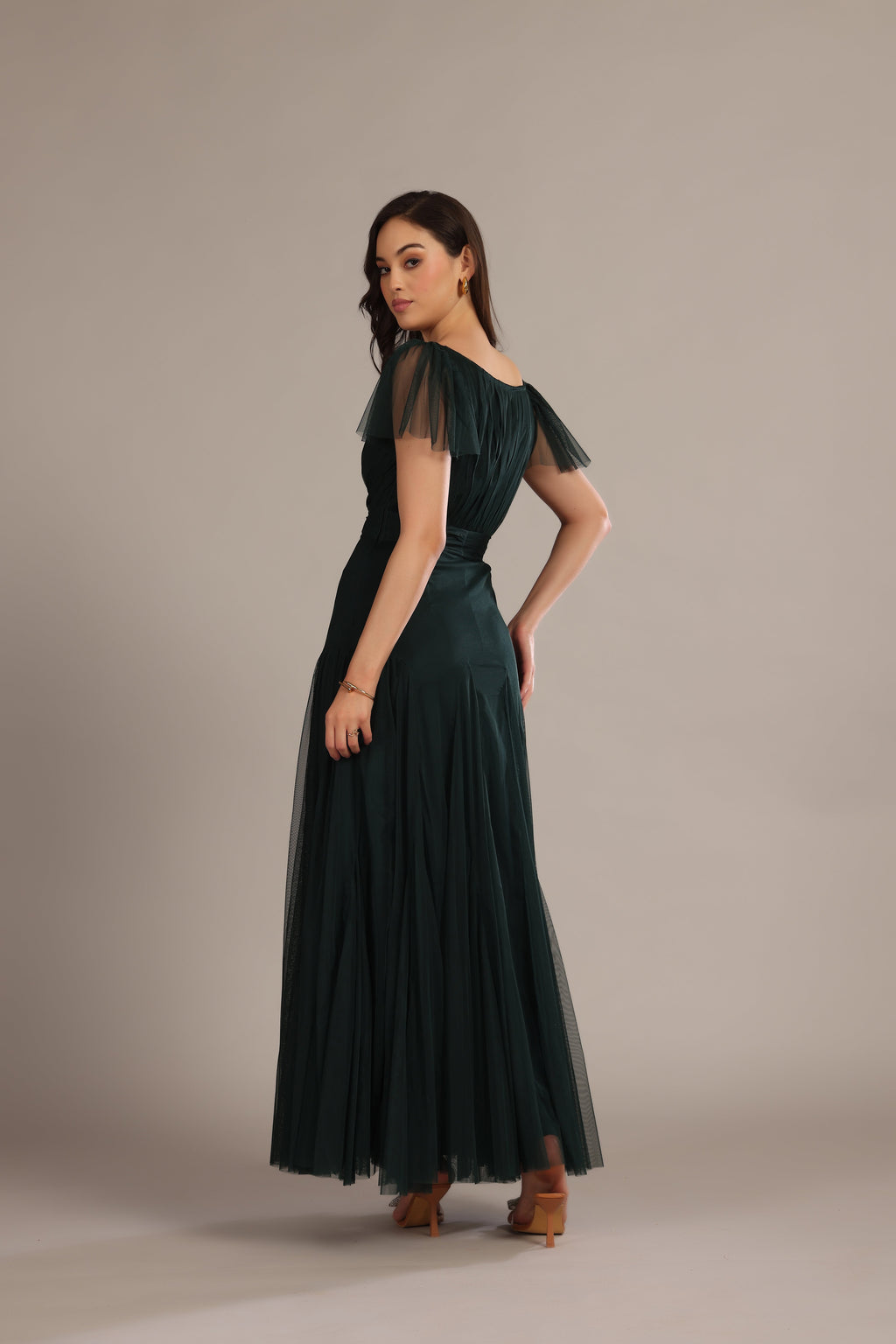 Gally Maxi Dress in Emerald Green