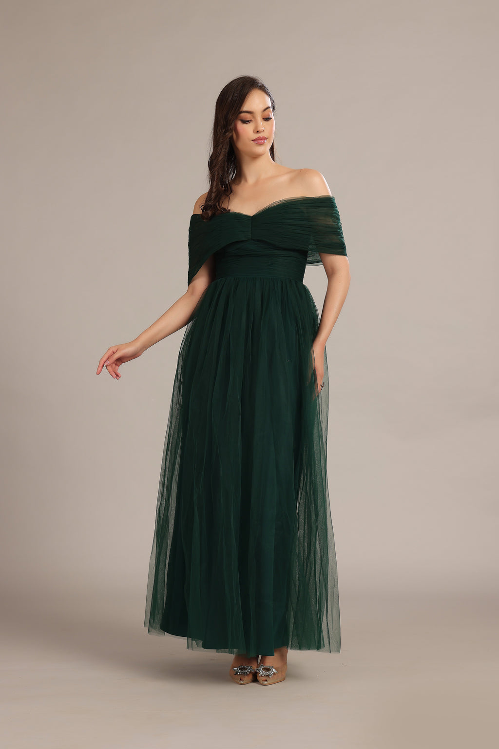Gillian Maxi Dress in Emerald Green