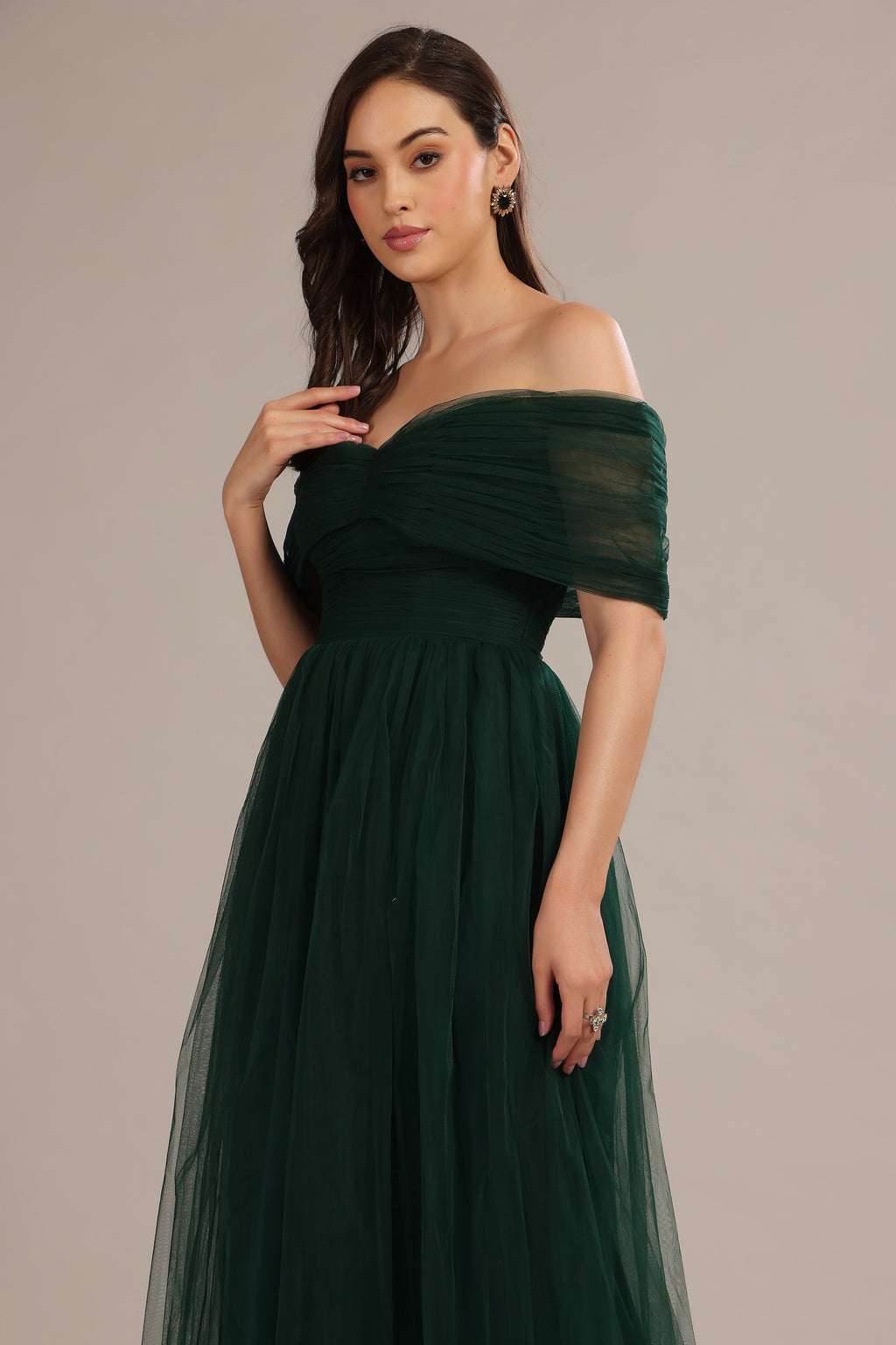 Gillian Maxi Dress in Emerald Green