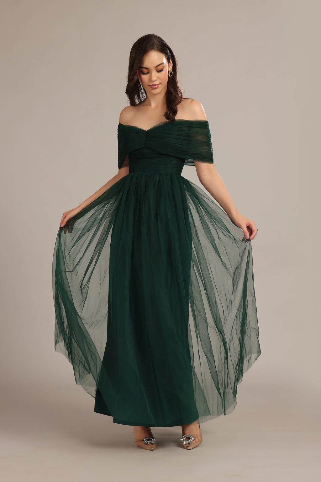 Gillian Maxi Dress in Emerald Green