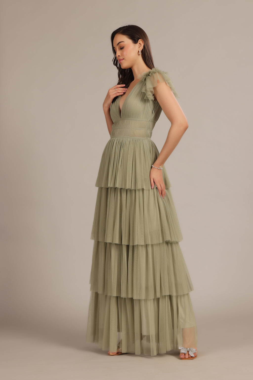 Naomi Maxi Dress in Dusty Sage