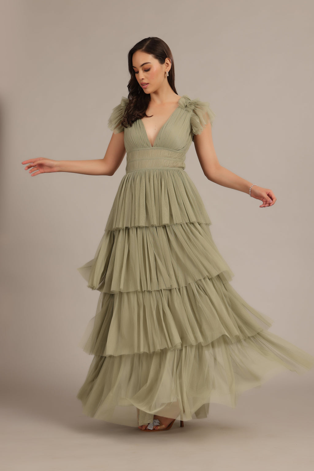 Naomi Maxi Dress in Dusty Sage