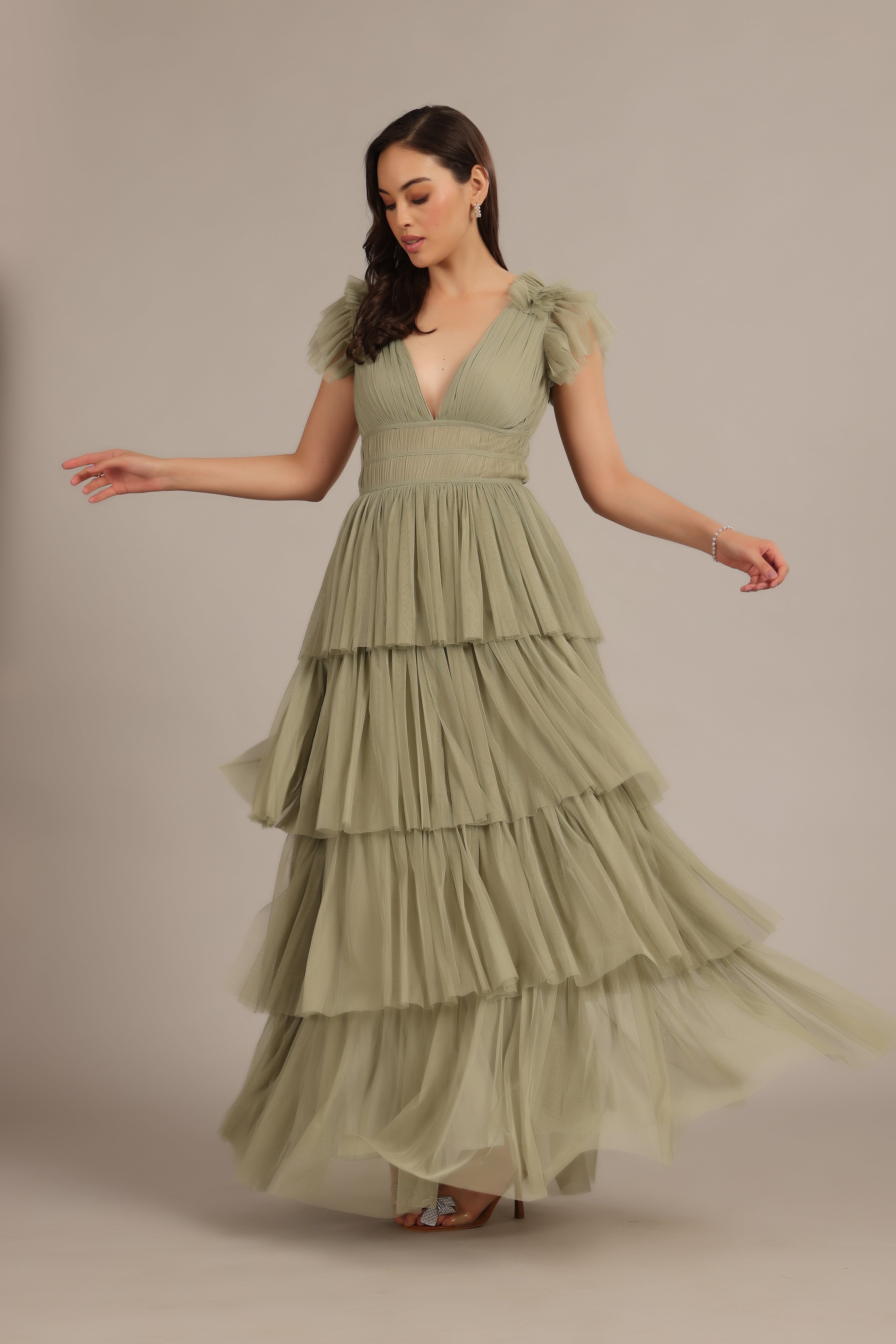 Naomi Maxi Dress in Dusty Sage